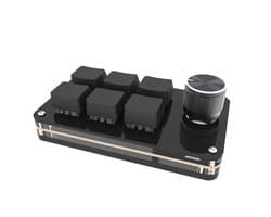 Mini-toetsenbord met 6 knoppen, programmeerbare toetsen, aangepaste sneltoetsen, mechanisch USB-toetsenbord