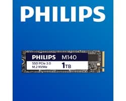 Philips M.2 NVMe SSD 1TB – Tot 3500MB/s – PCIe 3.0 – Supersnelle Interne SSD – Laptop, Desktop & PC Gaming