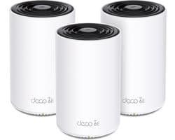 TP-Link Deco XE75 - Mesh WiFi - WiFi Versterker - Wifi 6E - 5400 Mbps - 3-Pack