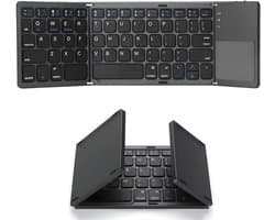 Opvouwbaar Toetsenbord Pro - Uitklapbaar Touchpad - Draadloos - Bluetooth 5.1 - Ergonomisch ontwerp - Inklapbaar - Foldable Keyboard - Zwart