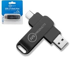 USB Stick - 256GB - USB-C en USB-A - USB 3.0 - Flash Drive - USB-C Stick - Geschikt voor Smartphones, Computers, Laptops, etc. - Zwart