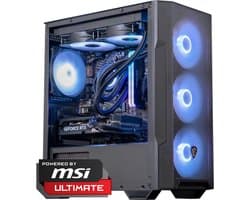 FlowUp x Powered By MSI - De Ik hoor je Gaming PC - Don Kaaklijn - Ryzen 5 - RTX 5060 - 32 GB RAM - 1 TB SSD - Waterkoeling