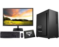 AMD Athlon 3000G PC met Monitor en MS Office 2024|8GB RAM|250GB SSD|Complete Computer Set|24" Scherm met Speakers, Logitech MK120 Toetsenbord, Muis en Muismat|WiFi 6|Bluetooth 5.4|Gamdias Mars