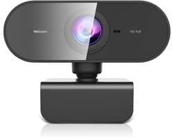 Computerwebcam - 1080p Full HD-webcam - Met microfoon - USB-webcam - Plug and Play - Externe streamingwebcam - Geschikt voor videoconferenties, MacBook, Microsoft Teams, gaming, vergaderingen en livestreaming
