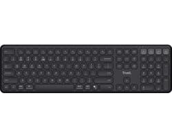Trust Vaiya - Draadloos Toetsenbord - Multidevice USB-Ontvanger & Bluetooth - Numpad - Qwerty US - Zwart