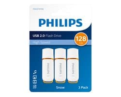 Philips FM12FD70E Snow Edition - 128GB - USB 2.0 A - USB Stick - Sunrise Orange - 3-Pack
