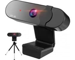 4k HD Webcam USB-computerwebcam - Met Privacysluiter en Statief - 4K webcamera met Autofocus