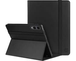 Rosso Element Hoes Geschikt voor Samsung Galaxy Tab S11 Ultra | Book Case | Volledige bescherming | Elastische band | Sleep/Wake functie | Met Penhouder | Verstelbare standaard | Zwart