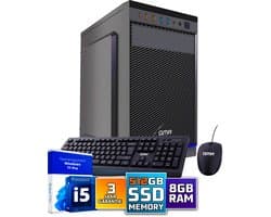 Intel Ultra Compleet Desktop PC | Intel Core i5 | 8 GB RAM | 512GB SSD M.2 | Windows 11 Pro | Business Office Multimedia Computer | Inclusief Muis & Toetsenbord