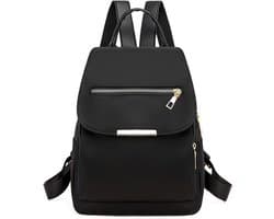 Waterdichte Elegante Kleine Stad Rugzak voor Vrouwen - Reis Sport School Laptop Rugzak - Werktas Meisjes Tiener School Reizen Business Zwart