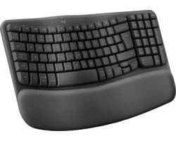 Logitech Wave Keys - Draadloos Toetsenbord - Ergonomisch - Qwerty - Grafiet
