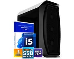 Intel Compleet Desktop PC | Intel Core i5 | 32 GB RAM | 1 TB SSD | Windows 11 Pro | Business Office Multimedia Computer