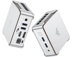 NiPoGi P2 Mini PC W-11 Pro, АMD Ryzen R2544(tot 3,70 GHz), 16 GB DDR4 512 GB M.2 SSD Mini Desktop Computer, HDMI 2.0, DP, Typ-C, mit VESA für Schule/Büro/Heim.