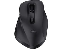 Trust Fyda - Draadloze Muis met USB-ontvanger - Comfortabele grip - Oplaadbaar - Zwart