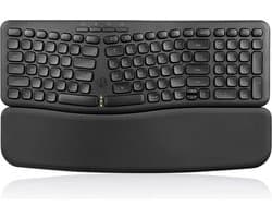 Perixx Periboard-636 Draadloos Ergonomisch Gesplitst Toetsenbord - 2.4Ghz - Golfvormig - Stille toetsen - Afneembare polssteun - QWERTY/US