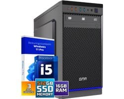 Intel Ultra Compleet Desktop PC | Intel Core i5 | 16 GB RAM | 512GB SSD M.2 | DVD+RW | Windows 11 Pro | Business Office Multimedia Computer