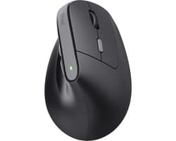 Trust Bayo V2 - Draadloze Ergonomische Muis - Oplaadbaar - Verticaal - Zwart