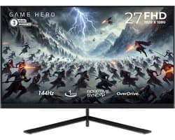 GAME HERO® 27 inch Full HD IPS Gaming Monitor - 1ms - 144Hz