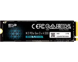 Silicon Power - P34A60 - Interne SSD - PCIe Gen3x4 - NVMe M.2 2280 - 2TB