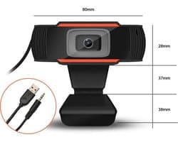 Webcam pc en laptop (FULL HD 1080P)  USB | Jidetech | met microfoon | thuiswerken | video vergaderen |Skype | 5 megapixels | webcams voor thuis