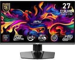 MSI MPG 272URX QD-OLED - 4K UHD Gaming Monitor - 240Hz - 27 Inch - USB-C PD 98W - DisplayPort 2.1