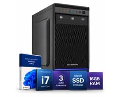 Krachtige Office PC – Intel Core i7 – 16GB RAM – 512GB SSD – Windows 11 Pro – Plug & Play