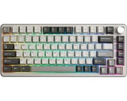 Yunzii - B75 PRO - Grijs - Mechanisch Draadloos Toetsenbord - 75% - Qwerty - Gaming Keyboard - RGB Lichten - Cacao Cream V2 Switches