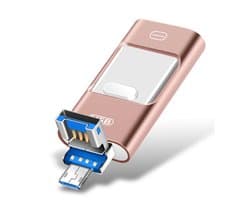 128GB 4-in-1 USB Stick – USB-C / Micro-USB / USB-A – Hoge Snelheid Gegevensoverdracht – USB Stick voor PC, telefoon