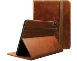 Rosso Deluxe Hoes Geschikt voor Samsung Galaxy Tab S11 Ultra | Book Case Echt Leer | Sleep/Wake | Standaard | Penhouder | Beschermhoes Bruin