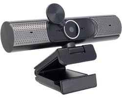 Webcam USB - PC Camera - Videochat Vergaderingen - Automatische Focus - 2K Resolutie - Zwart