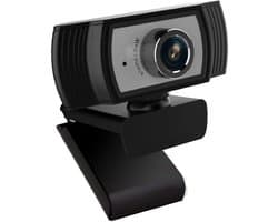 Webcam Full HD - Video Camera - Online Vergaderen - Automatische Belichting - 1080p - Zwart